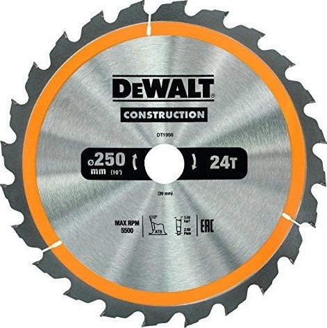 Пильный диск универсальный DeWALT 250х24тх30 мм Construction DT1956-QZ DT1956-QZ