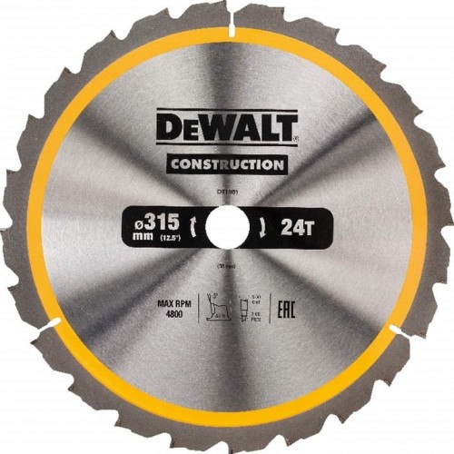 Пильный диск универсальный DeWALT 315х24тх30 мм Construction DT1961-QZ DT1961-QZ