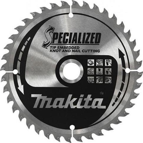 Пильный диск универсальный MAKITA 185x30x1.25x40T для демонтажных работ B-29212