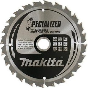Пильный диск универсальный MAKITA 190x30x1.25x40T для демонтажных работ B-31304