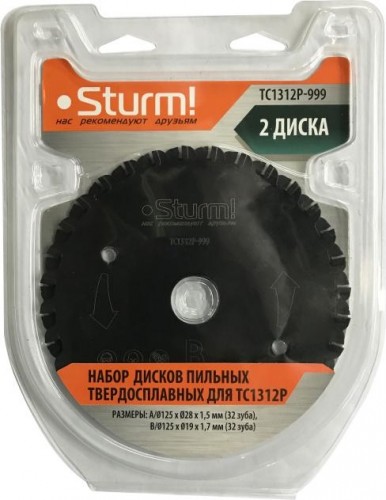 Пильный диск универсальный Sturm TC1312P-999 карбид вольфрама для TC1312P, 2шт.