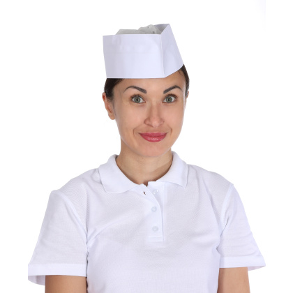 Пилотка поварская одноразовая белая (25 шт./уп.) - изображение 2
