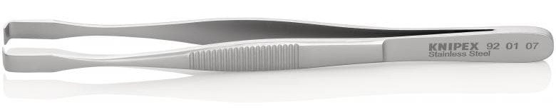 Пинцет KNIPEX KN-920107 позиционный, 143 мм, гладкие губки 90°