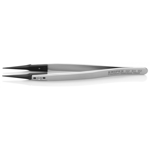 Пинцет KNIPEX KN-928102 ESD со сменными углепластиковыми губками, 130 мм