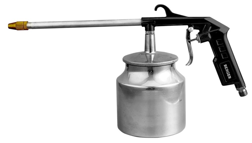 Пистолет BERGER BG1400 промывочный пневматический 0.9 л, широкая горловин