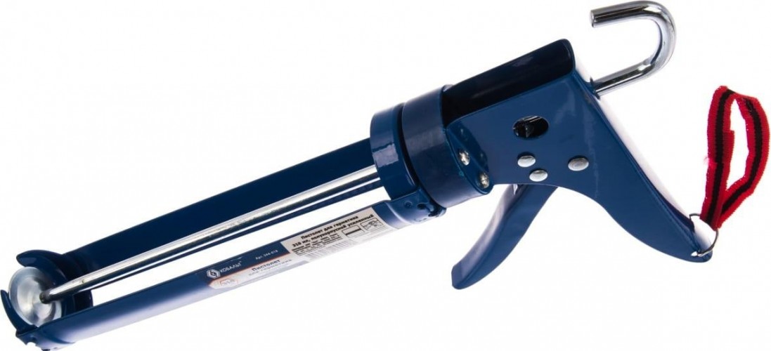 Пистолет для герметика Кобальт 244-018 310 мл, полукорпусной усиленный,резак, ремешок для - изображение 3