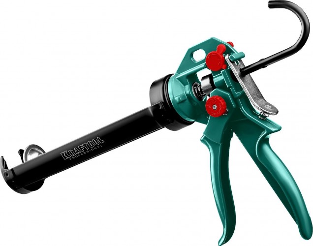 Пистолет для герметика KRAFTOOL EXPERT 4-in-1 усиленный cкелетный поворотный 310 мл 06675 - изображение 3