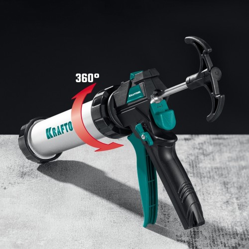 Пистолет для герметика KRAFTOOL ULTRA 310 мл универсальный закрытый 06677-31 - изображение 4