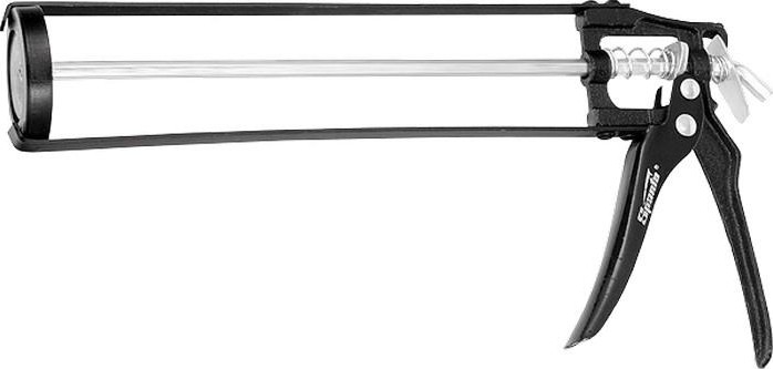 Пистолет для герметика Sparta 310 мл, "скелетный" усиленный с фиксатором, 6-гранный шток 7 мм// 886125