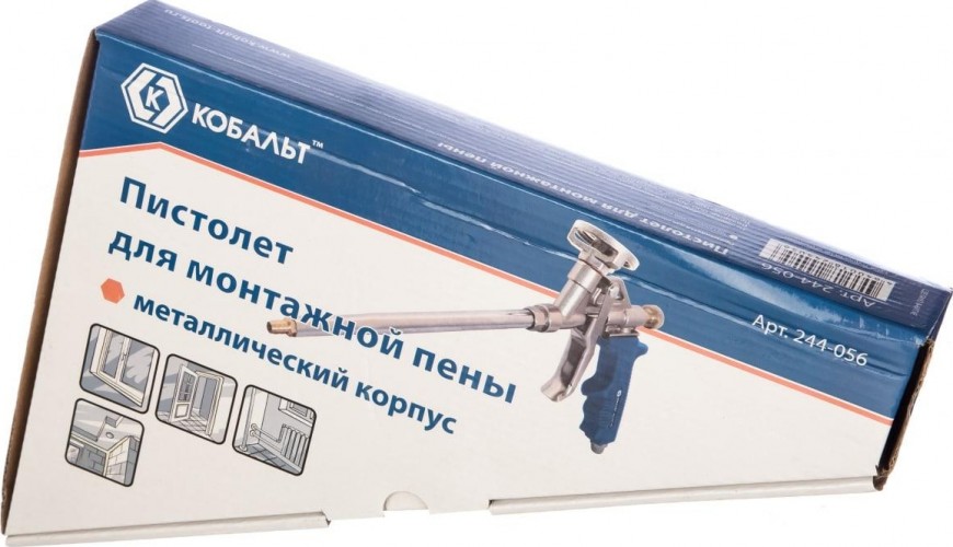 Пистолет для монтажной пены Кобальт 244-056 металлический корпус - изображение 3