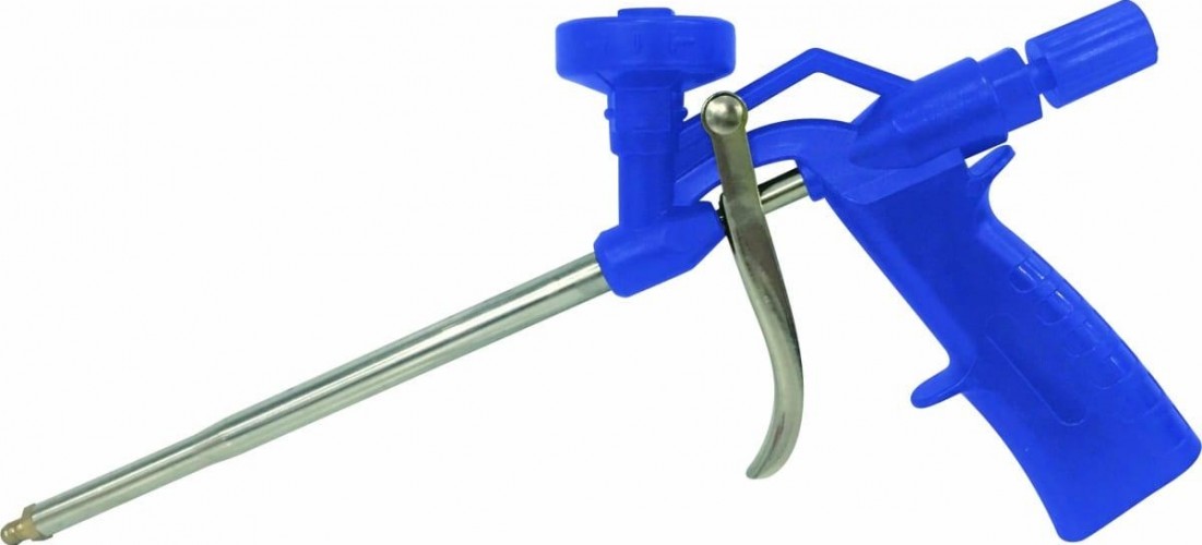 Пистолет для монтажной пены Кобальт 919-631 монолитный пластиковый корпус с адаптером