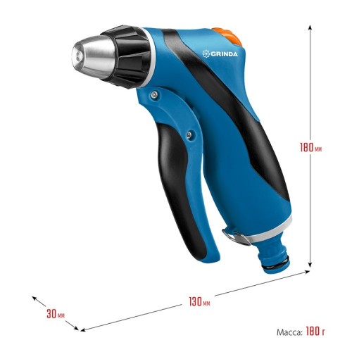 Пистолет для полива GRINDA 429121_z01 f-r, плавная регулировка напора - изображение 3