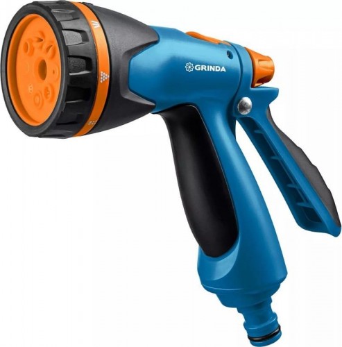 Пистолет для полива GRINDA B-8 proline, 8 режимов, курок сзади, двухкомп. 429110