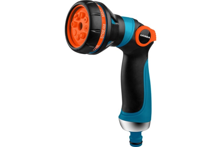 Пистолет для полива GRINDA PROLine S-8 двухкомпонентный с регулятором напора, 8 режимов 429100