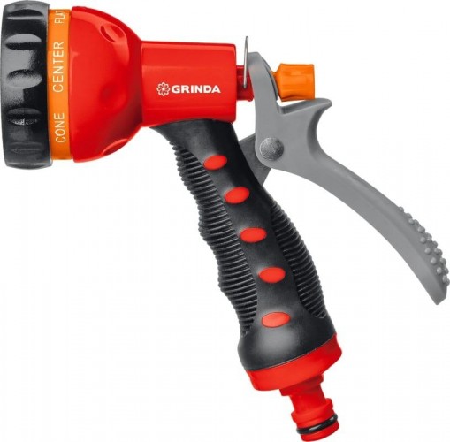 Пистолет для полива GRINDA T-7 7 режимов, курок сзади, пластиковый с tpr 8-427185 - изображение 2