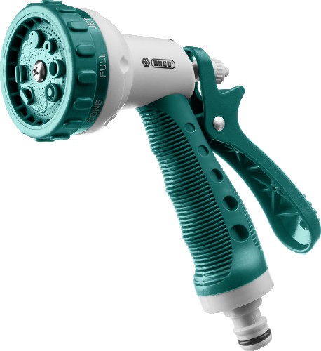 Пистолет для полива RACO 508C 8 режимов, пластиковый с TPR 4255-55/508C-18