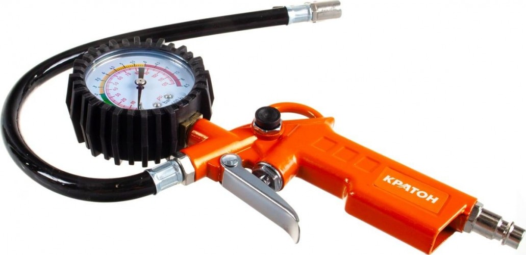 Пистолет КРАТОН TIG-01 для накачки шин с манометром 3 01 02 034 - изображение 2