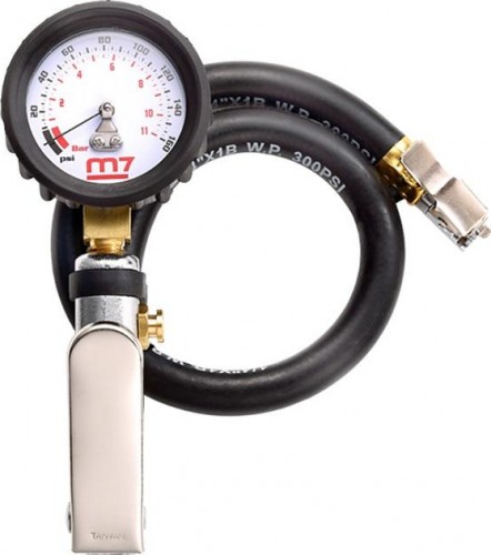 Пистолет MIGHTY SEVEN SB-422 для подкачки шин 11 бар, с манометром 55 мм
