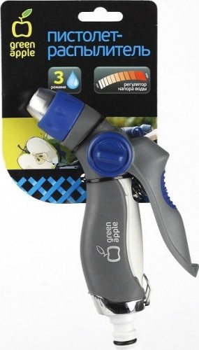 Пистолет-наконечник GREEN APPLE GWHM12-036 для полива 3 режима Б0003092 - изображение 2