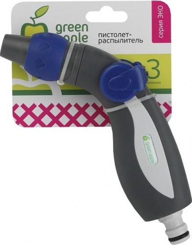 Пистолет-наконечник GREEN APPLE GAEP12-01 Eco для полива 3 режима Б0017765 - изображение 2