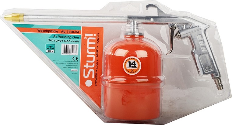 Пистолет пневматический Sturm AU-1720-04 моечный и для вязких жидкостей 3-4 бар - изображение 2