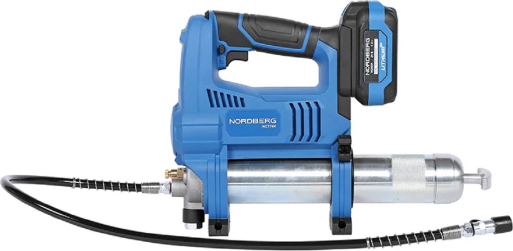 Пистолет смазочный NORDBERG NE774K аккумуляторный, для густой смазки - изображение 4