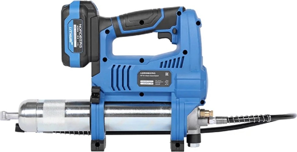 Пистолет смазочный NORDBERG NE774K аккумуляторный, для густой смазки - изображение 3