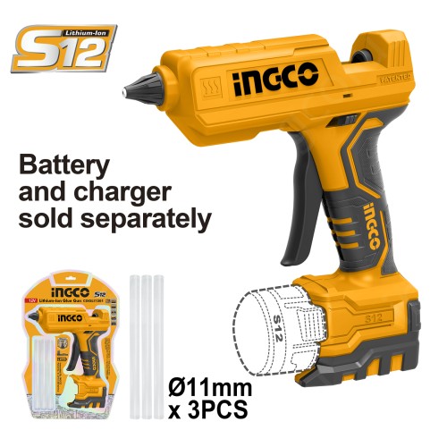 Пистолет термоклеевой аккумуляторный INGCO CGGLI1201 - изображение 2