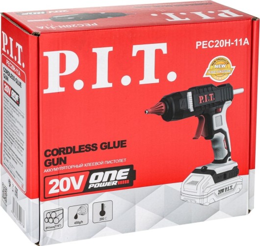Пистолет термоклеевой аккумуляторный P.I.T. PEC20H-11A Solo - изображение 5