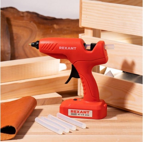 Пистолет термоклеевой аккумуляторный REXANT 60Вт, Ø11мм, ЭКСПЕРТ коробка 12-1553 - изображение 4