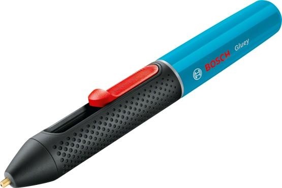 Пистолет термоклеевой аккумуляторный BOSCH Gluey аккумуляторный 06032A2104 2х1,2 В, цвет: Lagoon Blue