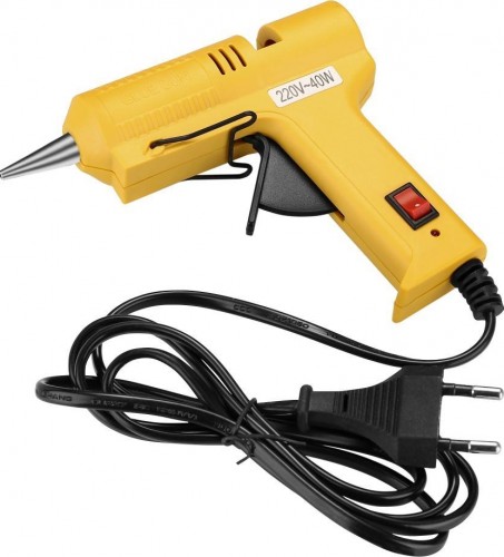 Пистолет термоклеевой сетевой DEKO DKGG40 SET 5 с набором цветных клеевых стержней (12 шт, 7 мм) 063-4970 - изображение 3