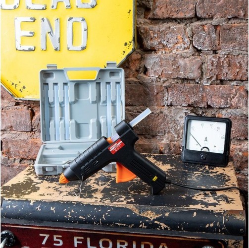 Пистолет термоклеевой сетевой REXANT 12-0111 с регулировкой температуры, кейс - изображение 5