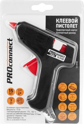 Пистолет термоклеевой сетевой Proconnect 15Вт, Ø7мм, блистер 12-0102 - изображение 5