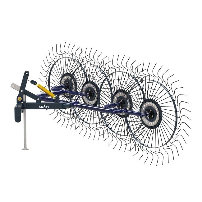 Грабли ворошилки СКАУТ PL-4600 для трактора, четыре колеса сгребания