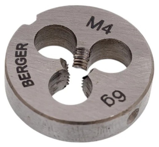 Плашка BERGER BG1002 метрическая M4х0,7 мм, внешний d 20 мм