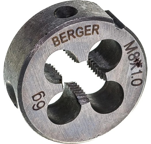 Плашка BERGER BG1005 метрическая M8х1,0 мм, внешний d 25 мм