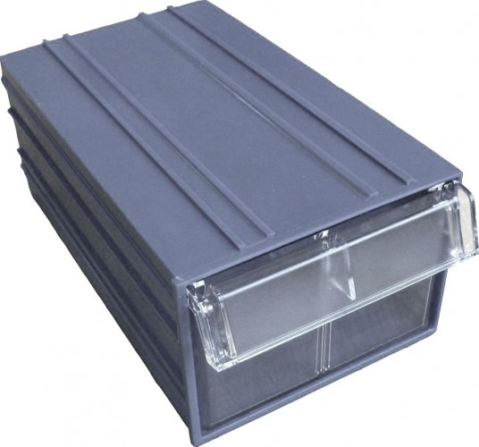 Пластиковый короб СТЕЛЛА-ТЕХНИК C-2 140 х 250 х 100 мм серый/прозрачный