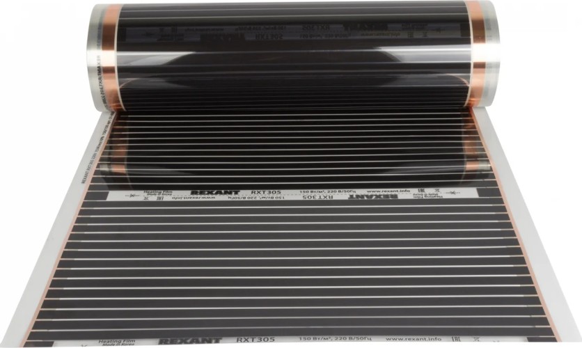 Пленка инфракрасная REXANT 51-0504-7 Optima 150 2,5 м²/0,5х5 м/375 вт