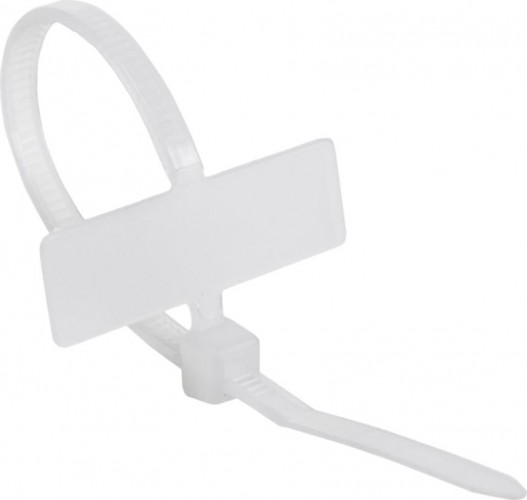 Пломба REXANT 07-0106  под маркер nylon 100x2,5мм белый ( 50 штук )