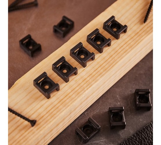 Площадка для крепления стяжки REXANT 22x16 мм, черная (пс-2) упаковка 10 шт. 07-2103-10 - изображение 2