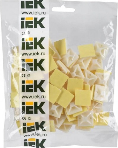 Площадка под хомуты IEK самоклеящаяся 20х20 бел. (уп. 100шт) UHP30-20-100 - изображение 2