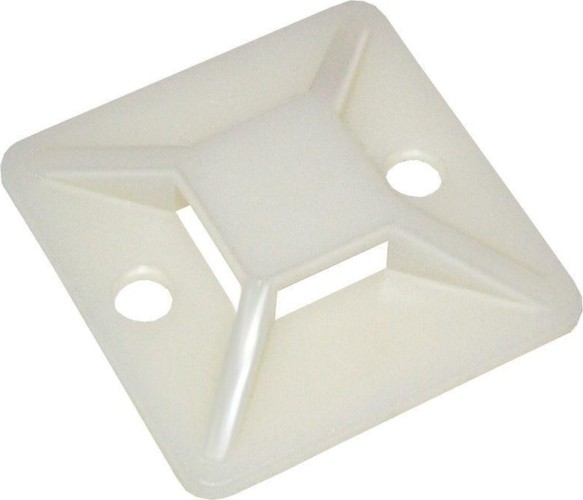 Площадка под хомуты IEK UHP самокл. 20х20 бел. (уп.20шт)  UHP30-20-020