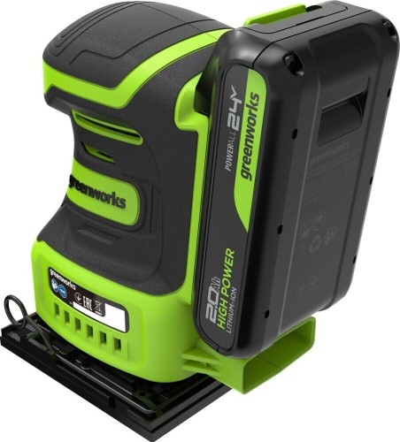 Плоская шлифмашина аккумуляторная GREENWORKS G24SS14 24V, АКБ 2Ач и ЗУ 3100507CUA - изображение 2