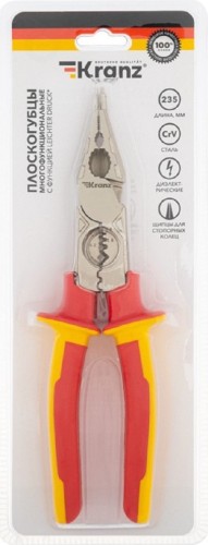 Плоскогубцы диэлектрические Kranz 238мм многофункциональные со съемником KR-12-4657-3 - изображение 4