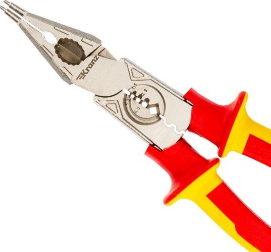 Плоскогубцы диэлектрические Kranz 238мм многофункциональные со съемником KR-12-4657-3 - изображение 2