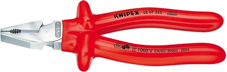 Плоскогубцы диэлектрические KNIPEX 0207200 1000 V, 200 мм, комбинированные, силовые KN-0207200