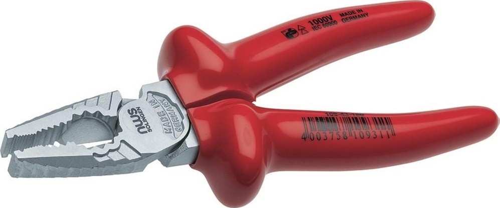 Плоскогубцы диэлектрические NWS 109-43-165 CombiMax 1000 V, 165 мм 109-43-165