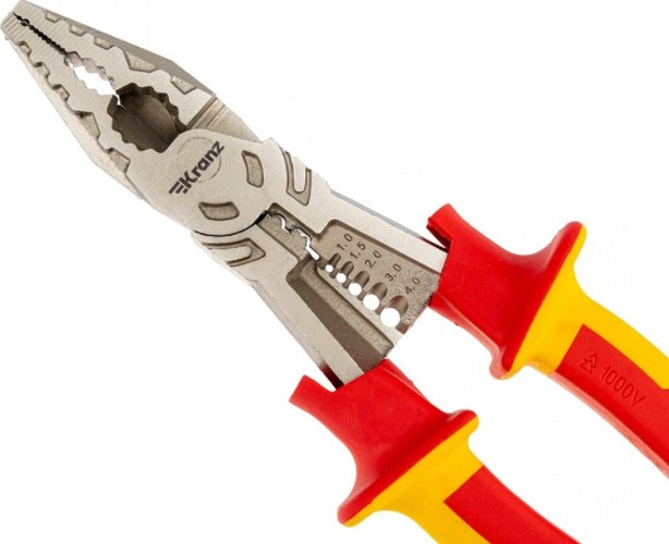 Плоскогубцы диэлектрические Kranz 230мм многофункциональные KR-12-4651-3 - изображение 2