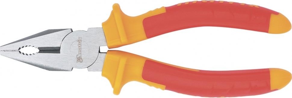 Плоскогубцы диэлектрические MATRIX "Insulated" 200 мм, двухкомпонентные рукоятки 16905 16905